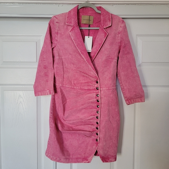 Retrofete Willa Dress inVintage Pink - Picture 6 of 10